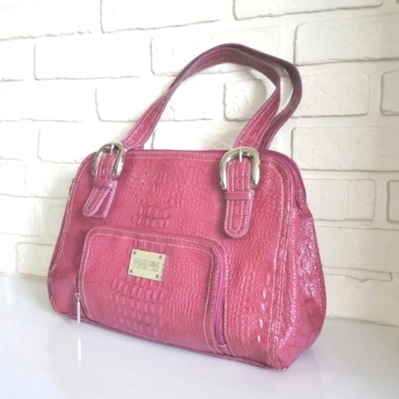 Kenneth Cole Reaction Purse Pink Croc Tote Barbie Bag - Picture 15 of 15